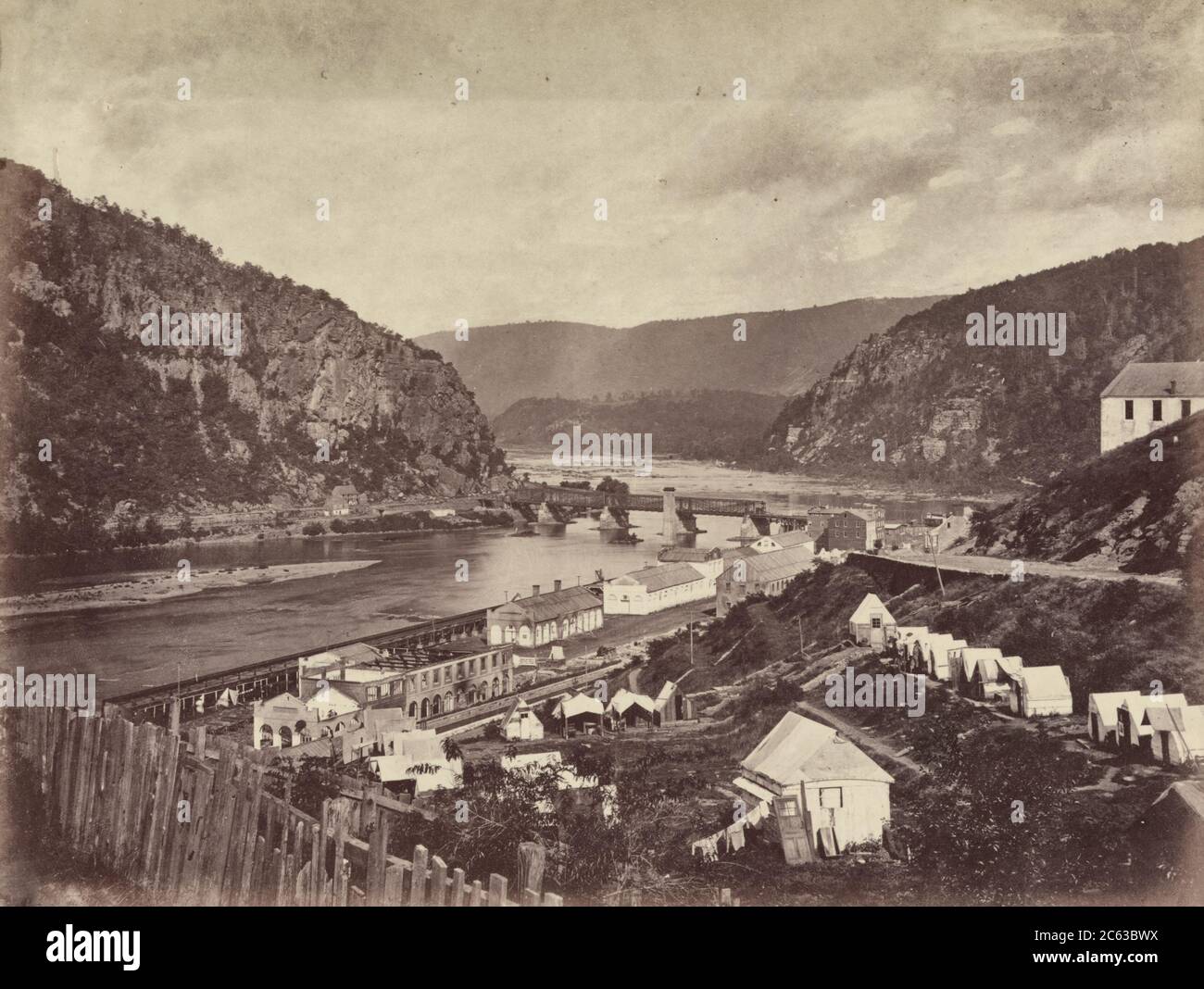 Treffen der Shenandoah und Potomac bei Harpers Ferry, um 1865 Stockfoto