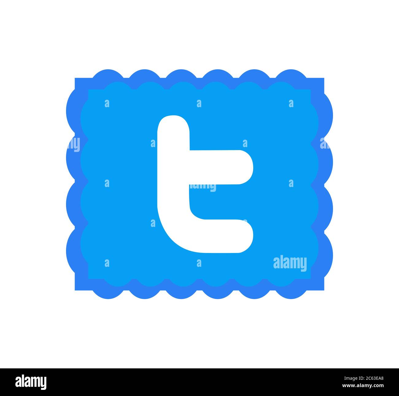 Twitter-Logo auf weißem Hintergrund. Twitter ist ein sozialer Netzwerk und Microblogging-Dienst . Charkiw, Ukraine - Juni , 2020 Stockfoto