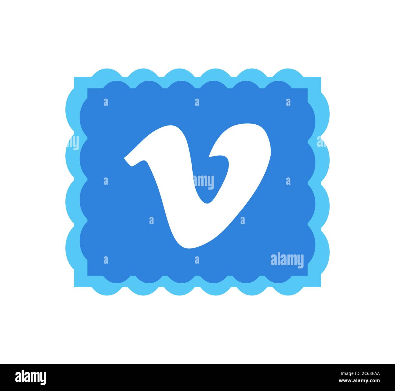 Vimeo-Logo. Vimeo-Video-Player ohne Werbung. Vimeo-Anwendung . Charkiw, Ukraine - Juni , 2020 Stockfoto