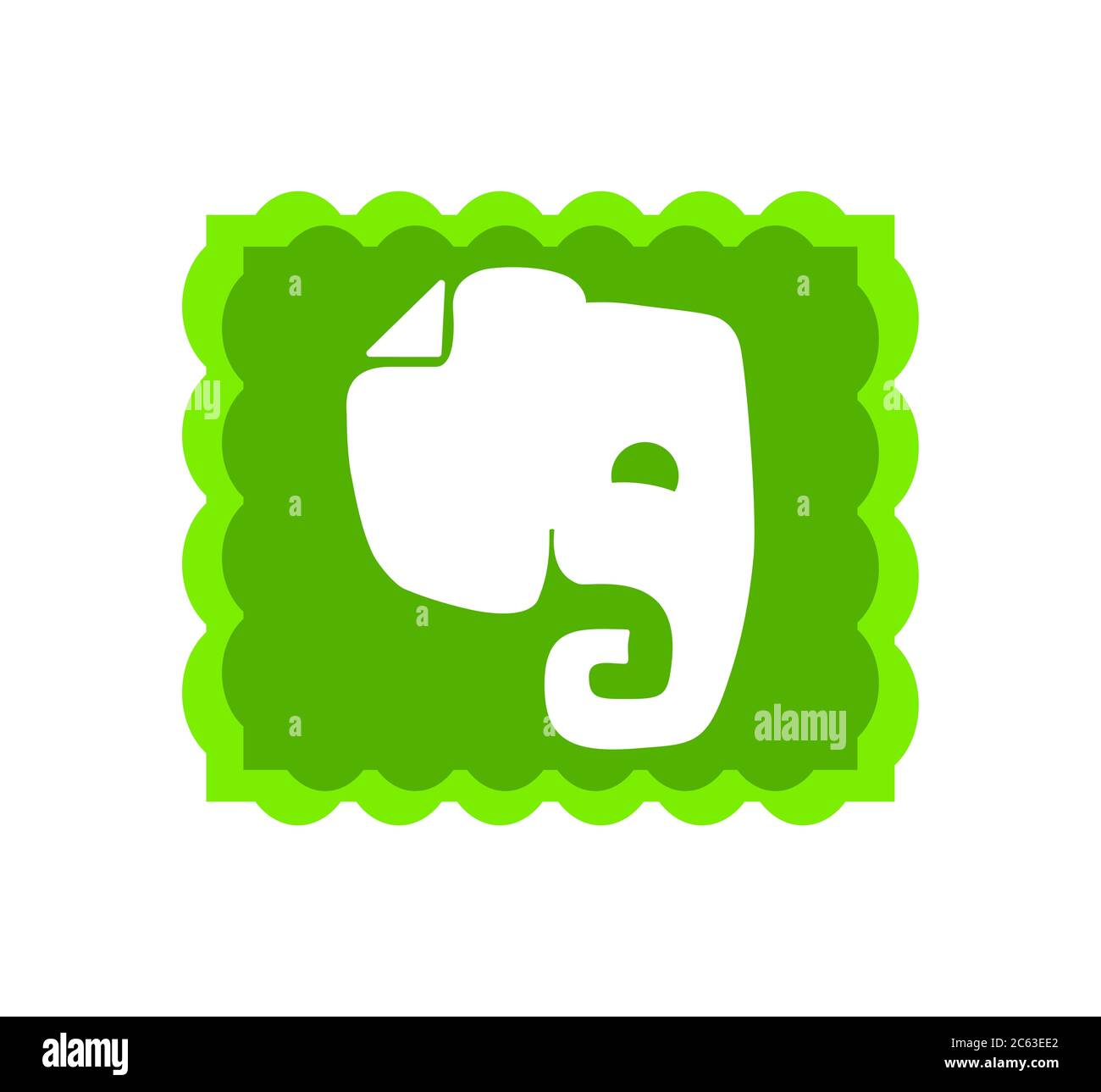 Evernote ist eine App für die Organisation, Notizen und Archivierung. Evernote Logo . Charkiw, Ukraine - Juni , 2020 Stockfoto