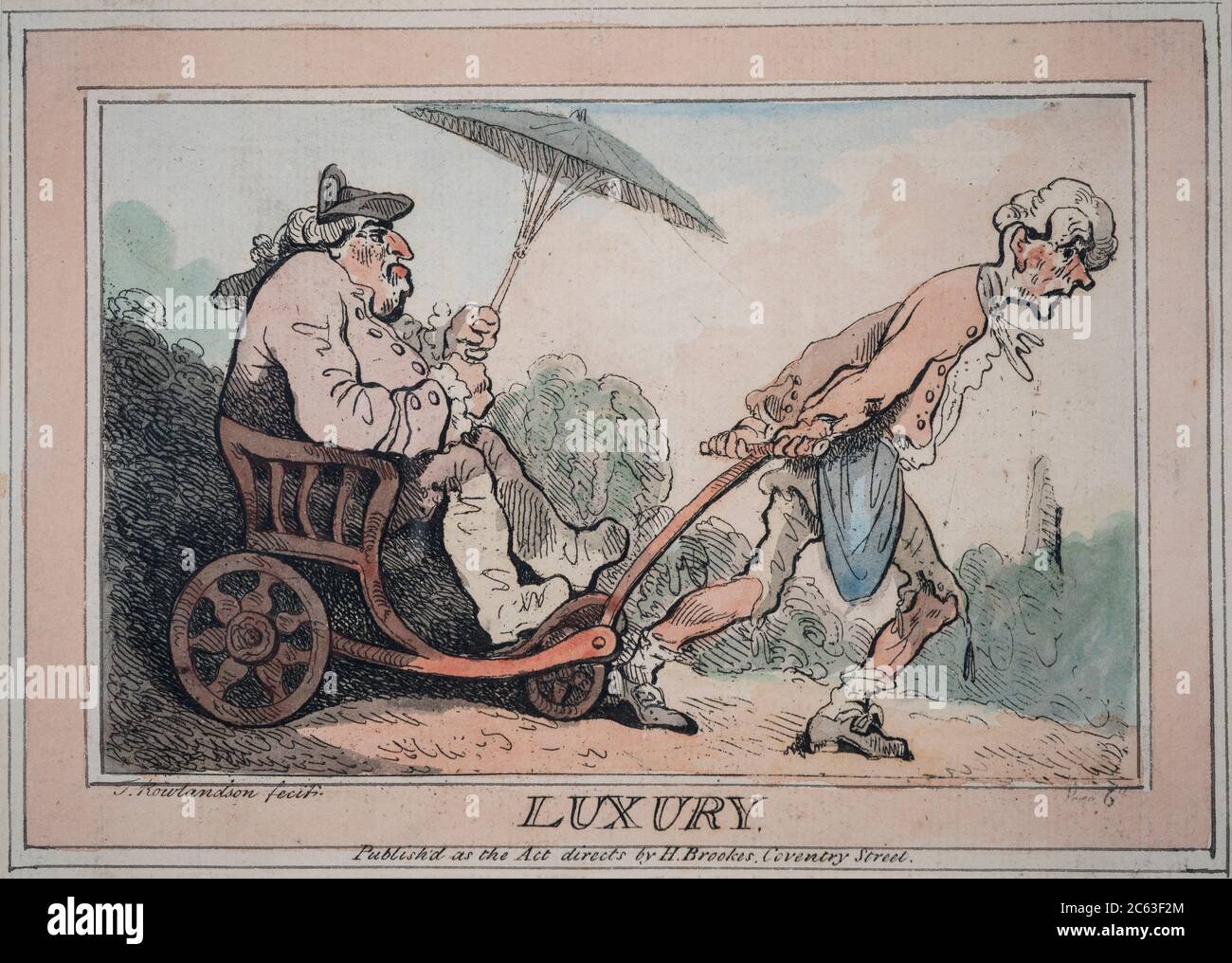 Luxus von Thomas Rowlandson Stockfoto