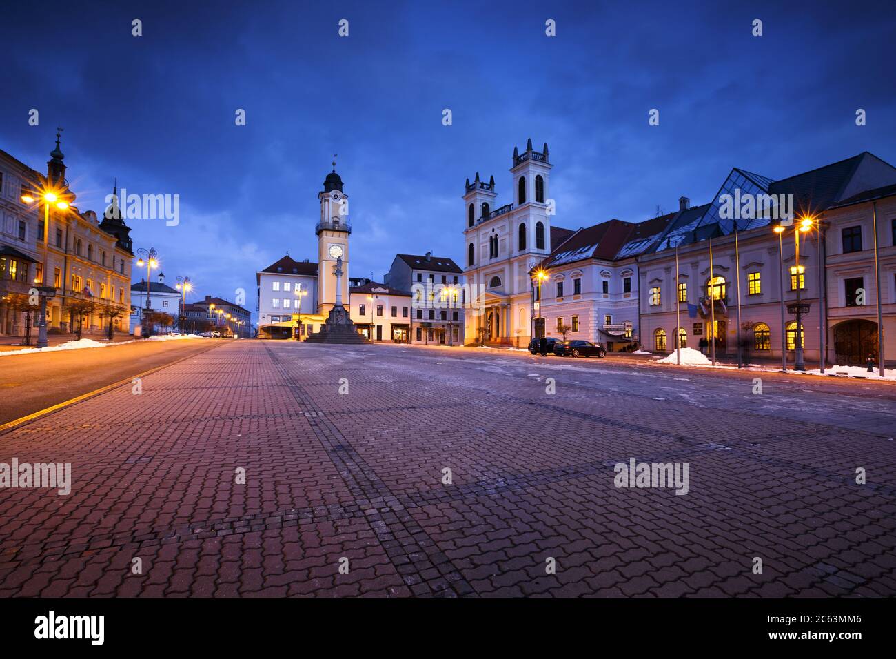 Hauptplatz in Banska Bystrica, Mittelslowakei. Stockfoto
