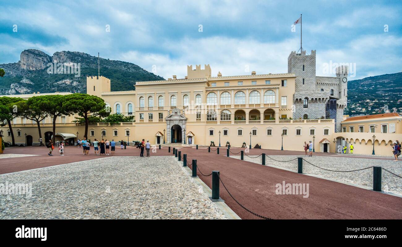 Fürstenpalast von Monaco, Place du Palais, Fürstentum Monaco Stockfoto