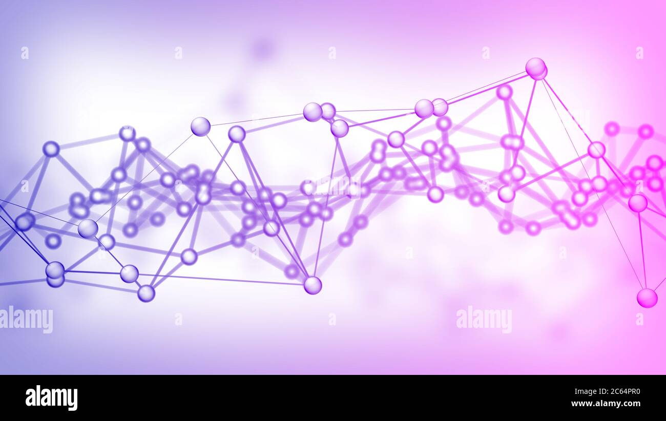 Netzwerktechnologie abstrakte Hintergrundverbindung 3D Stockfoto