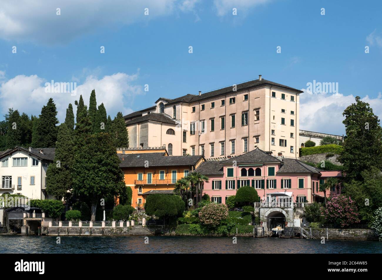 Italien, Lombardei, Ortasee, Insel San Giulio Stockfoto