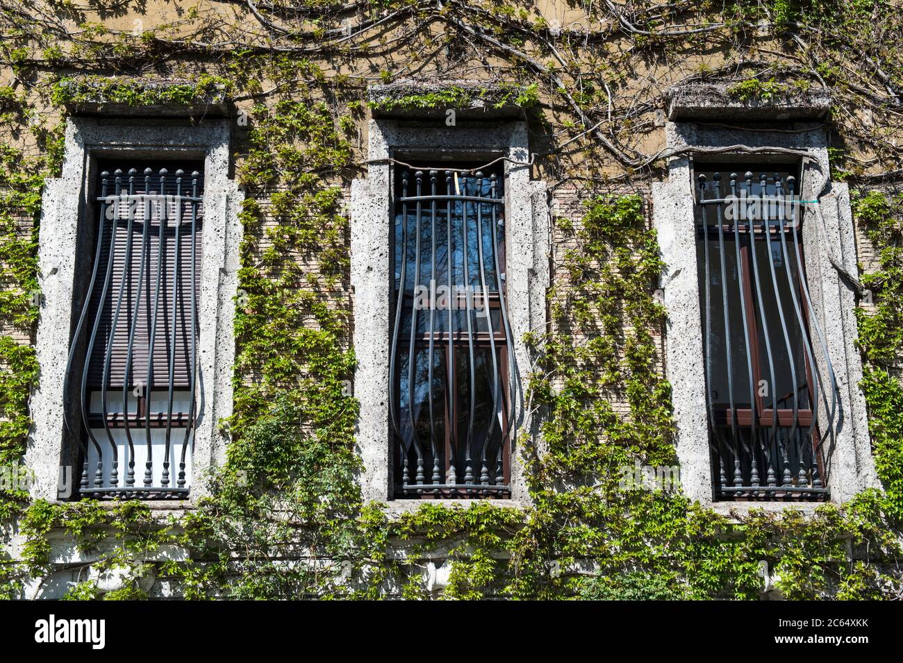 Italien, Lombardei, Mailand, Via Mozart, Hausdetails Stockfoto