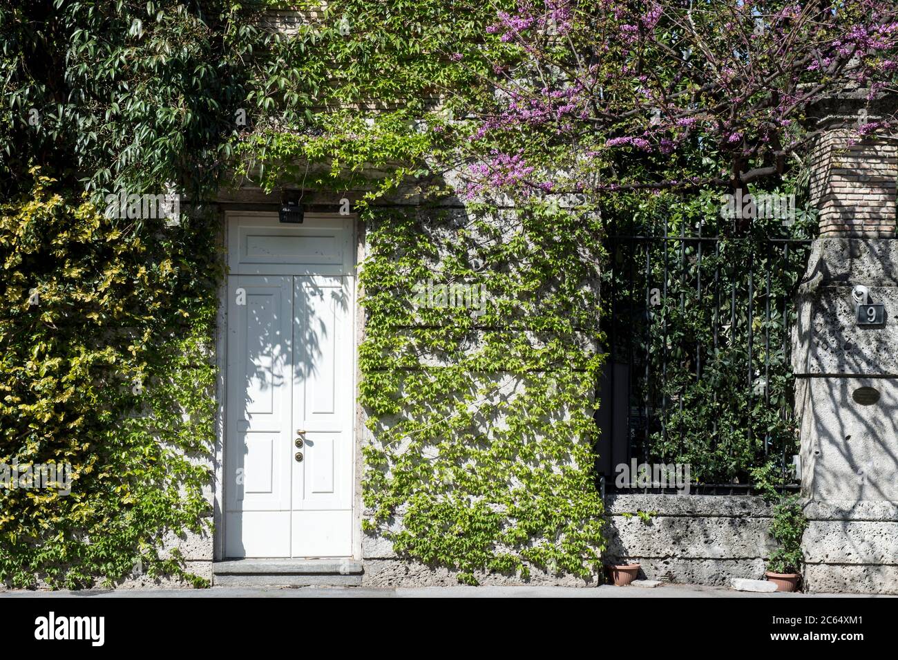 Italien, Lombardei, Mailand, Via Mozart, Hausdetails Stockfoto