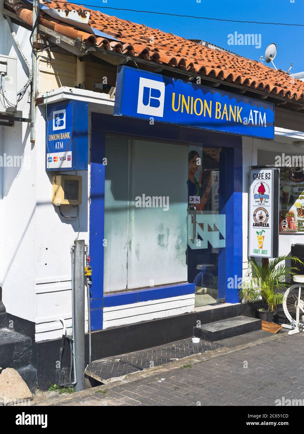 dh Union Bank Gebäude GALLE FORT SRI LANKA Sri Lanka Touristen Geldwechsel Stockfoto
