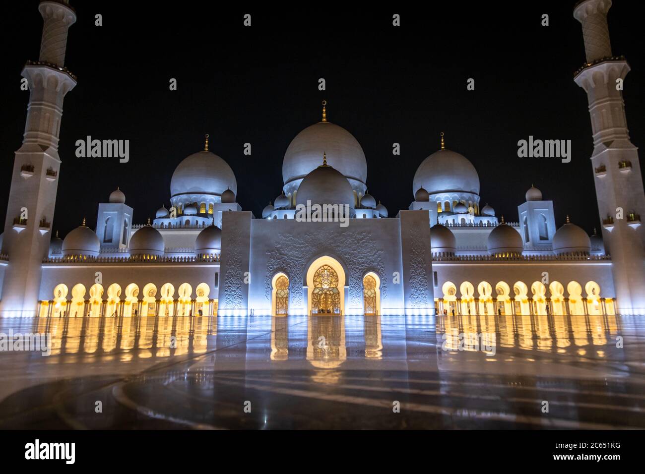 Scheich Zayed große Moschee von Abu Dhabi Stockfoto
