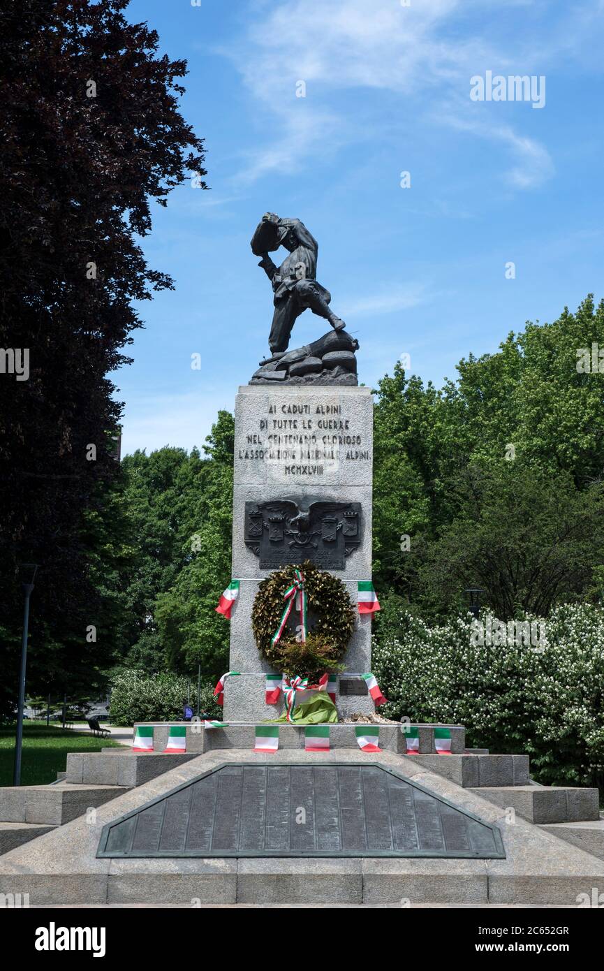 Italien, Lombardei, Mailand, Via Vincenzo Monti, Alpini Monument Stockfoto