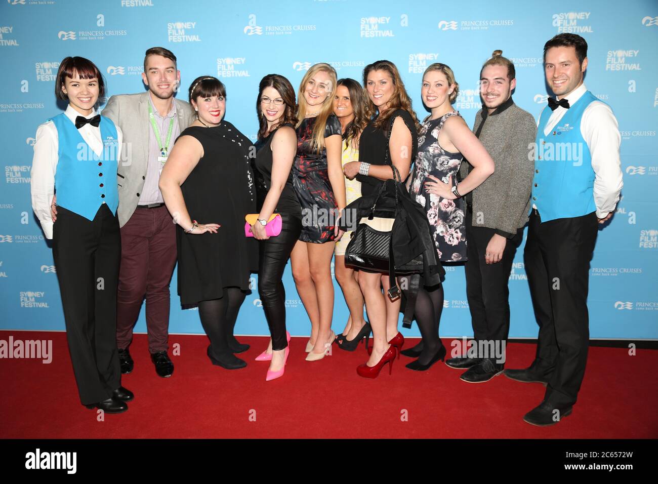 Princess Cruises ist einer der Sponsoren des Sydney Film Festivals. Bei der australischen Premiere von The Two Faces of tauchten Mitarbeiter auf dem roten Teppich auf Stockfoto