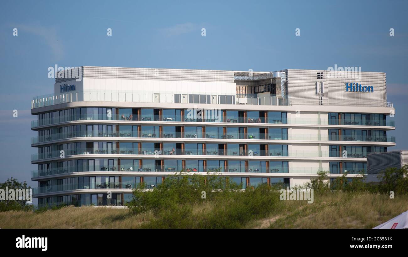 Swinoujscie, Polen - 24. Juni 2020: Hilton Hotel in Swinoujscie, Polen. Stockfoto
