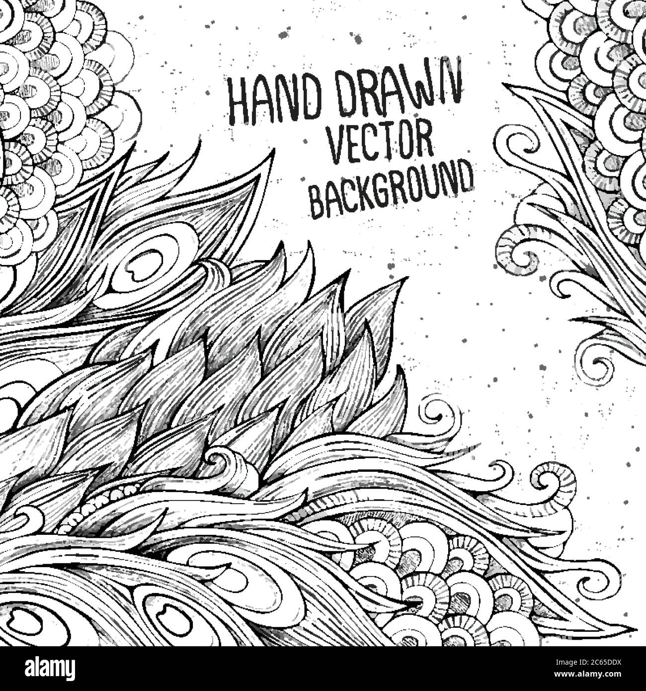 Handgezeichneter dekorativer Hintergrund Stock Vektor