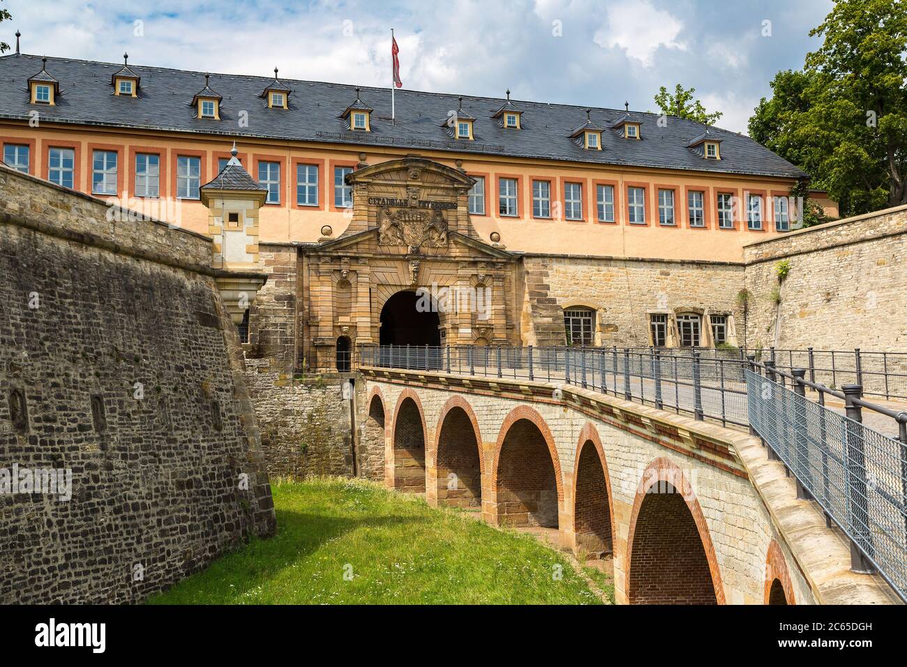 Festung Petersberg in Erfurt an einem schönen Sommertag, Deutschland Stockfoto