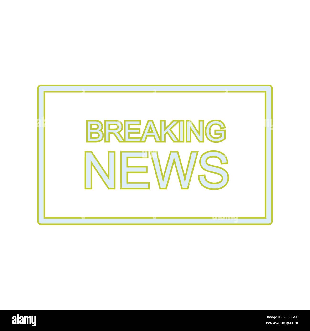 Einzigartiges Symbol Für Die Vektorlinie Der Breaking News Stock Vektor