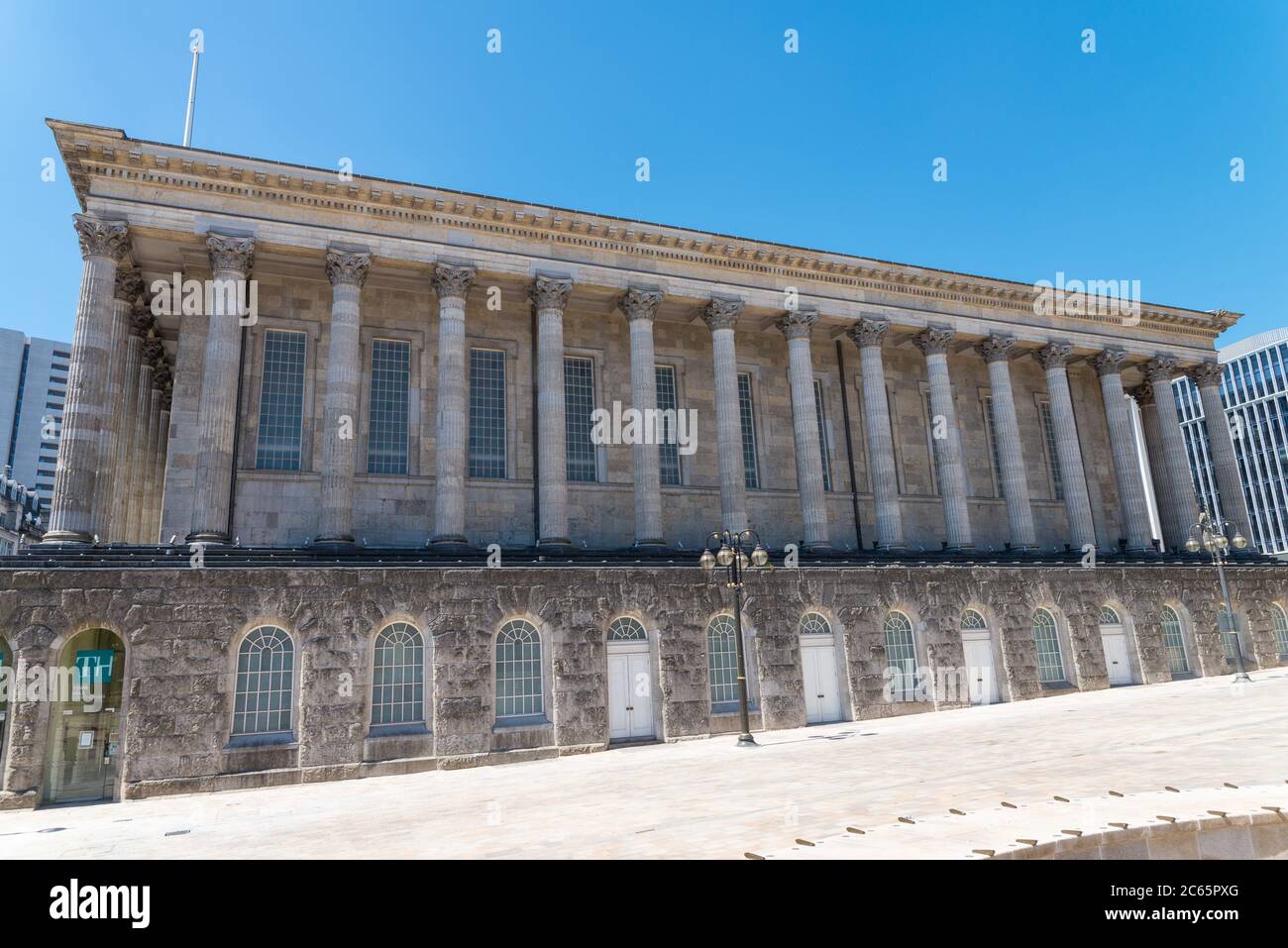 Birmingham Town Hall ist eine Klasse 1 aufgeführt Live-Musik Veranstaltungsort entworfen von Joseph Hansom als Beispiel für roman Revival Bürgerarchitektur Stockfoto