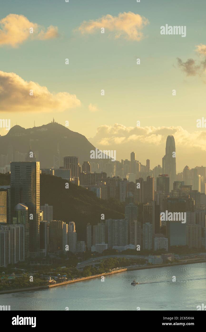 Skyline von Hong Kong Island, Hong Kong Stockfoto