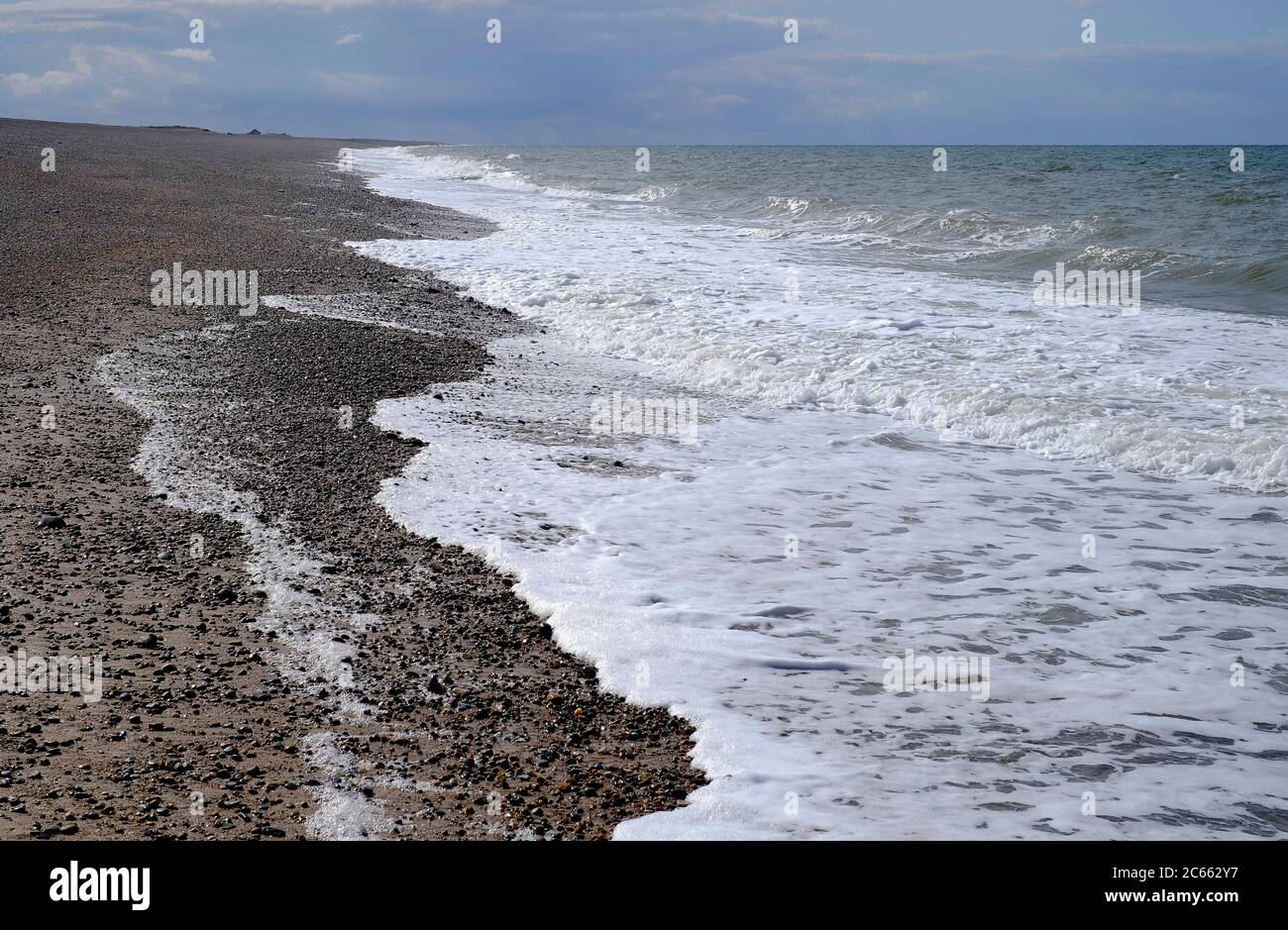 cley-next-the-Sea Kiesstrand, Nord norfolk, england Stockfoto