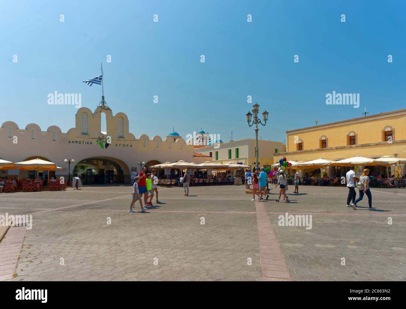 Markthalle, Kos Insel, Griechenland, Europa Stockfoto
