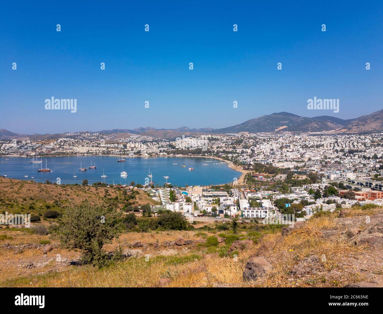 Bucht von Gümbet, Bodrum, Mugla, Türkei, Stockfoto