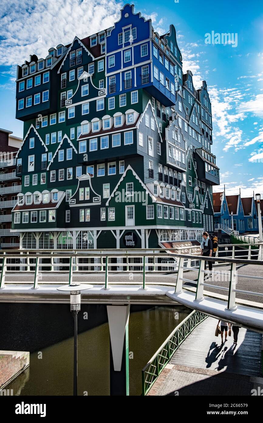 Modernes Hotel in Zaandam, Holland, Niederlande Stockfoto