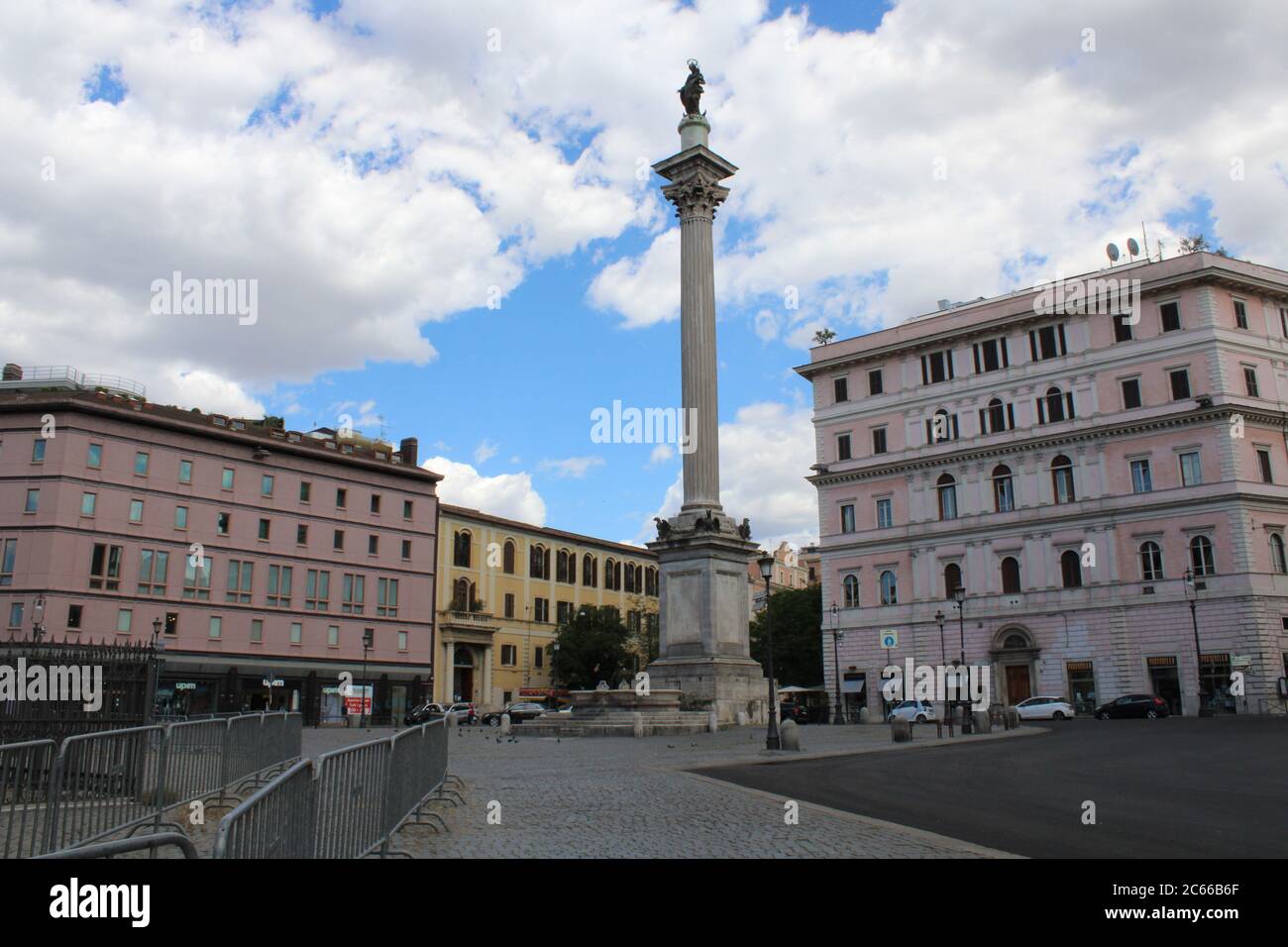 Piazza di Santa Maria Maggiore ein berühmtes Wahrzeichen in rom italien Stockfoto