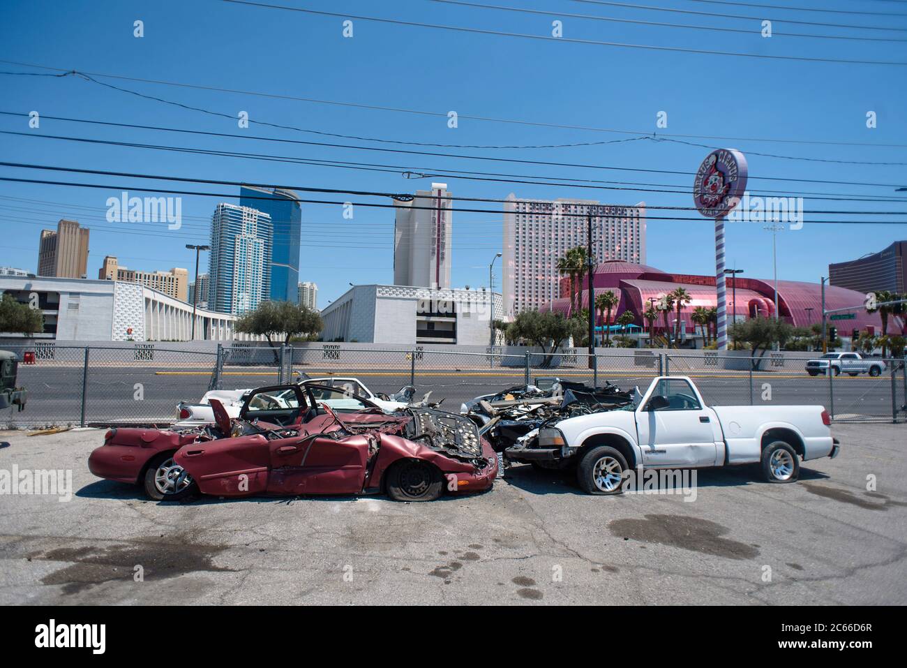 Hier können Sie sich mit Waffen und Ausrüstung aller Art austoben, Las Vegas, Nevada, USA Stockfoto