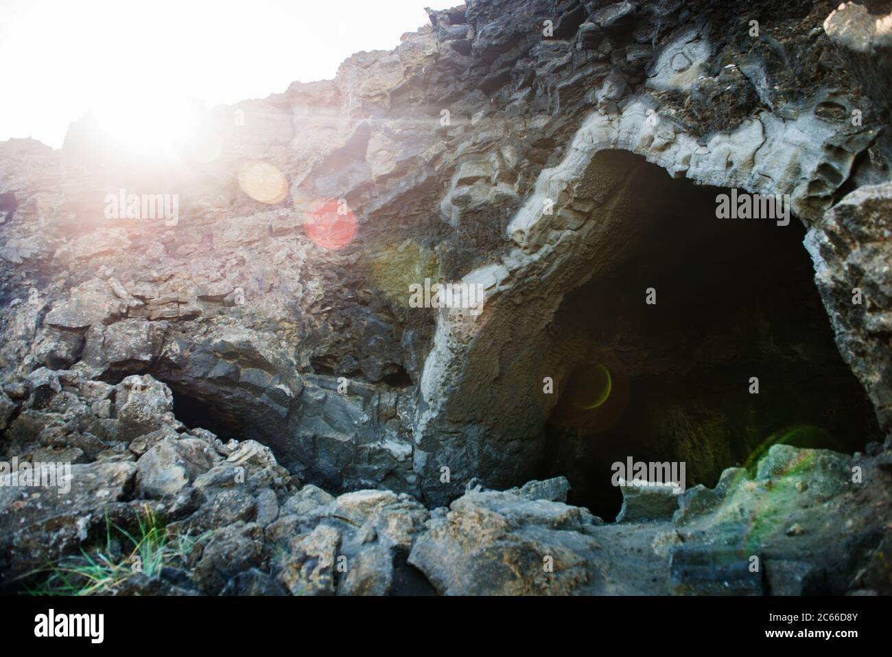 Höhle in Mývatn , myvatn, Island, Skandinavien, Island, Europa Stockfoto