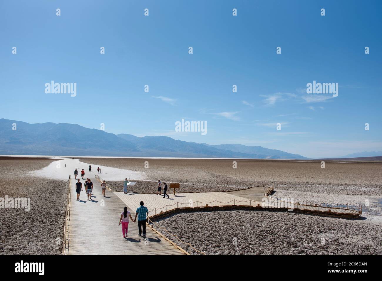 Auf einem Spaziergang im Death Valley National Park, Kalifornien, USA Stockfoto