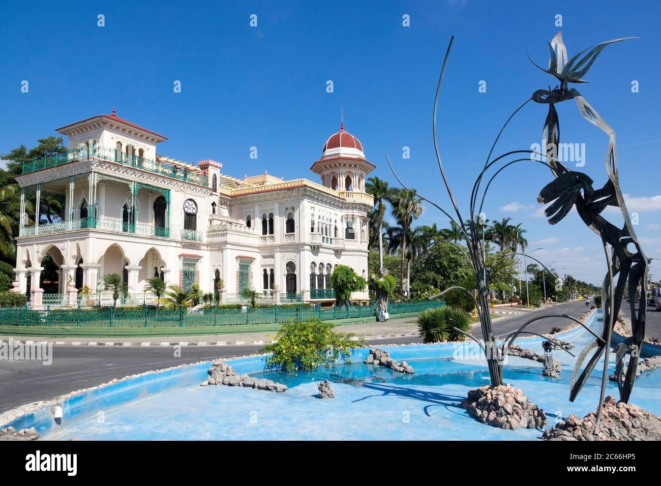 Kuba, Havanna, Cienfuegos, Hotel Palacio de Valle Punta Gorda Stockfoto