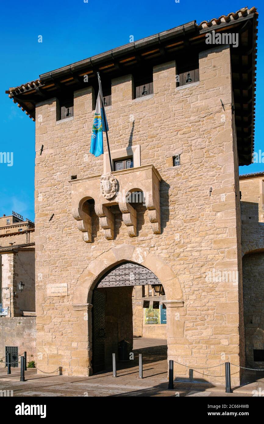 Republik San Marino Porta del Loco Stockfoto