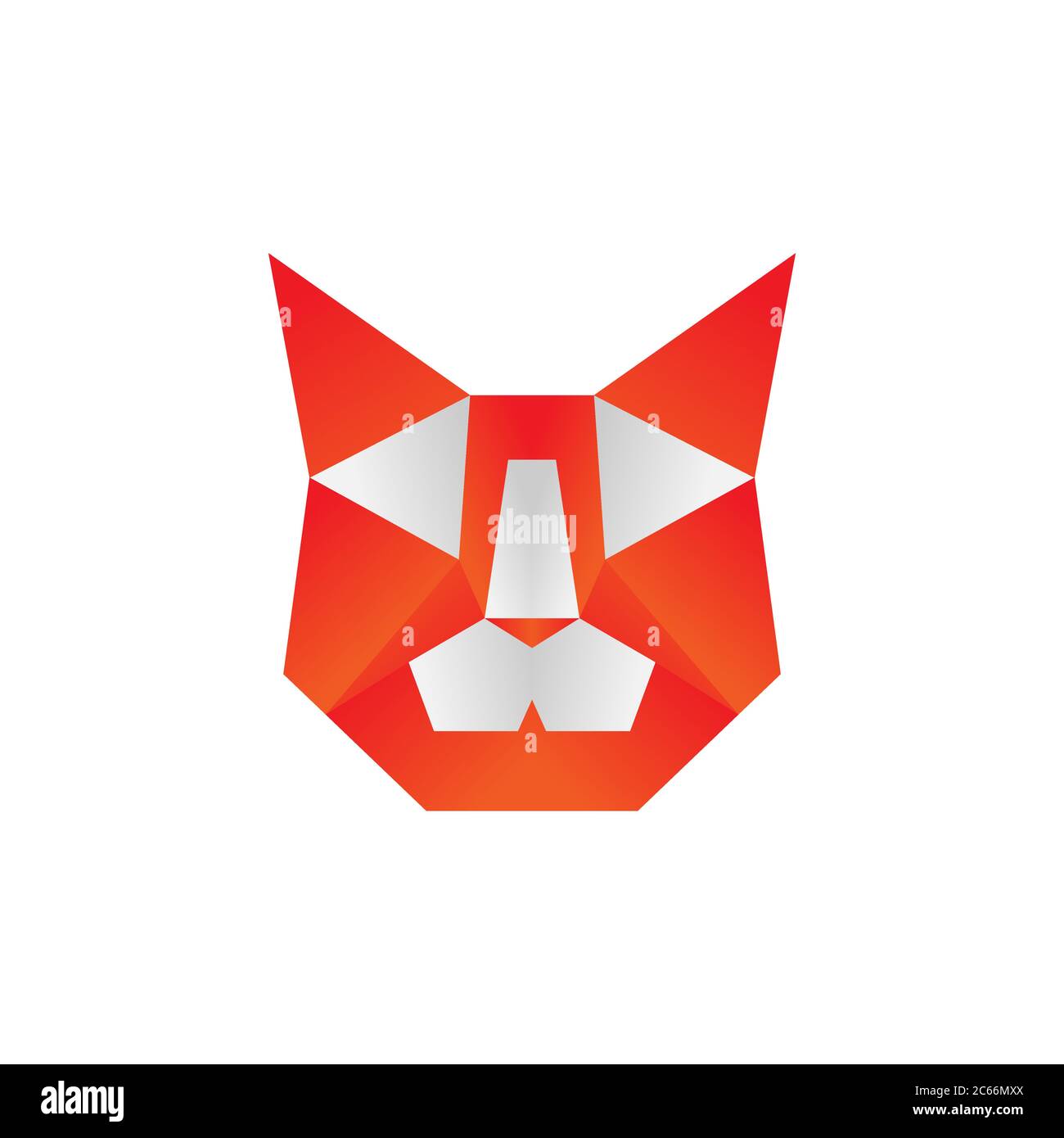 origami Katze bunte Vektor Design Vorlage Illustration Stock Vektor