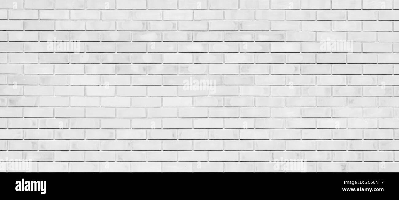 Weiße Ziegelwand für Backstein Hintergrund und Textur. Stockfoto