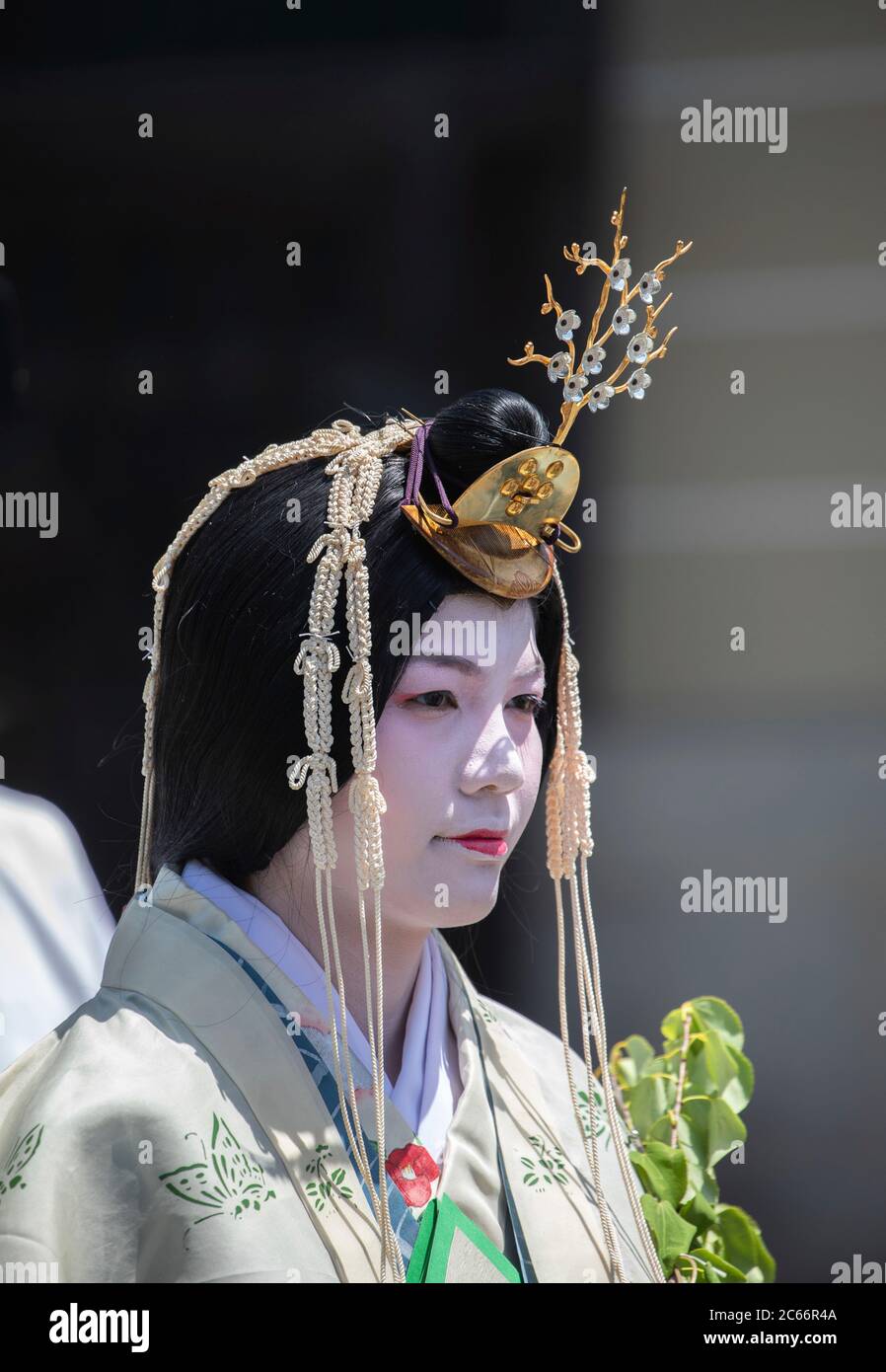 Japan, Kyoto City, AOI Matsuri, Festival, Lady of the Court Parading Stockfoto