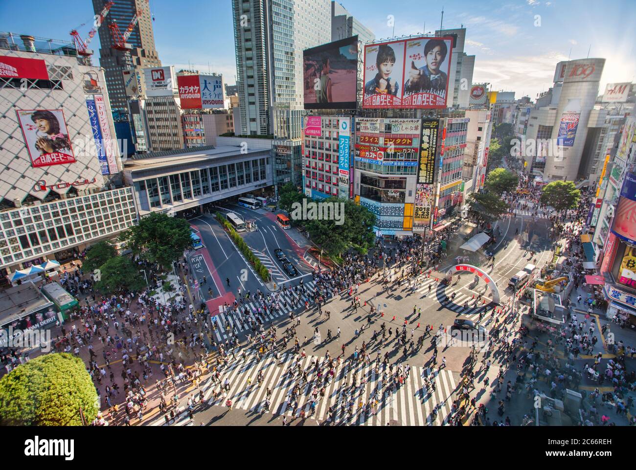 Japan, Tokyo City, Shibuya, Hachiko Kreuzung Stockfoto
