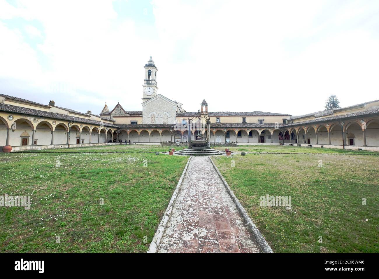 Der Innenhof des Klosters, Kartause Florenz, Florenz, Italien Stockfoto