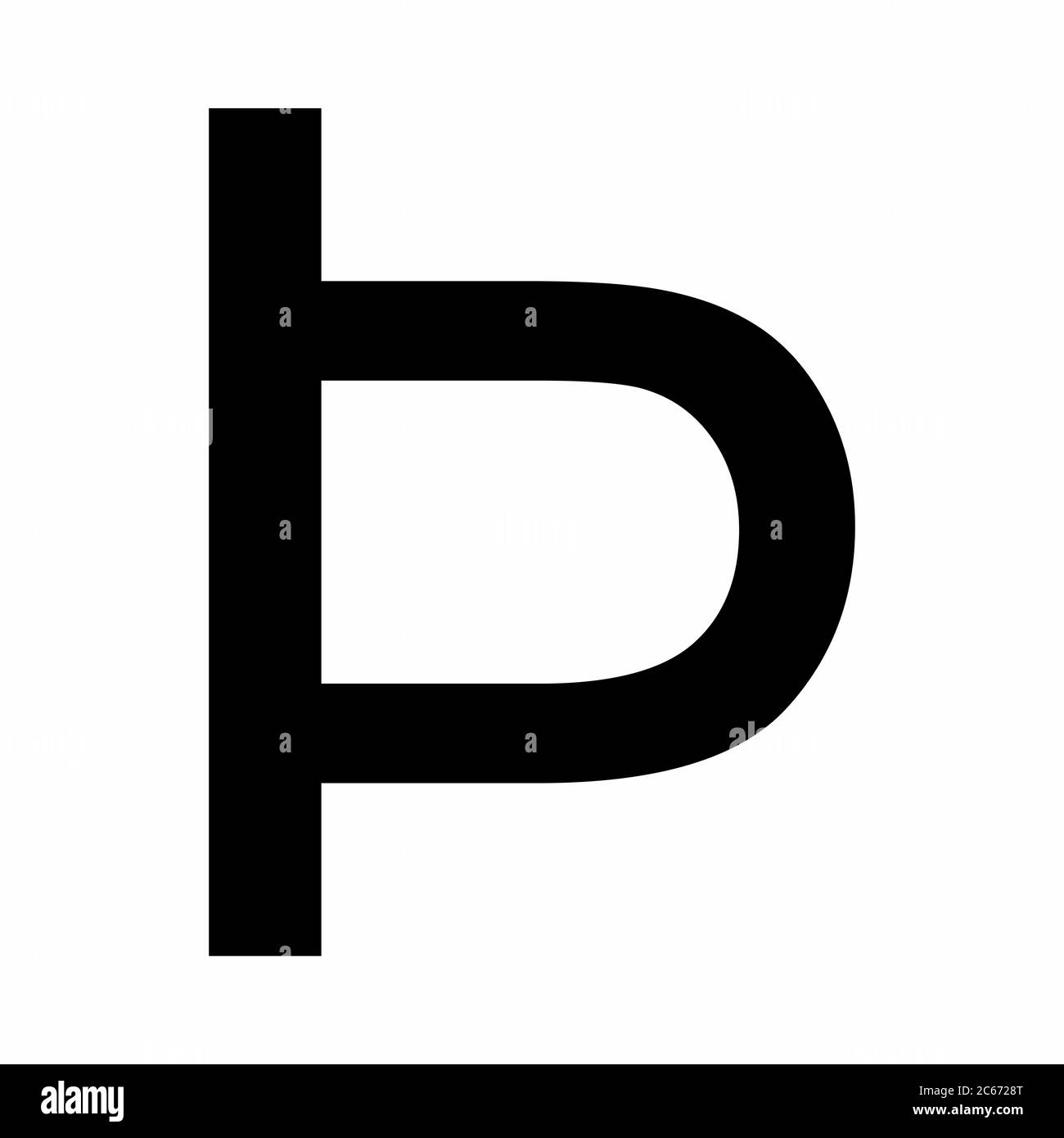 Lateinisches Symbol für Thorn-Buchstaben Stock Vektor