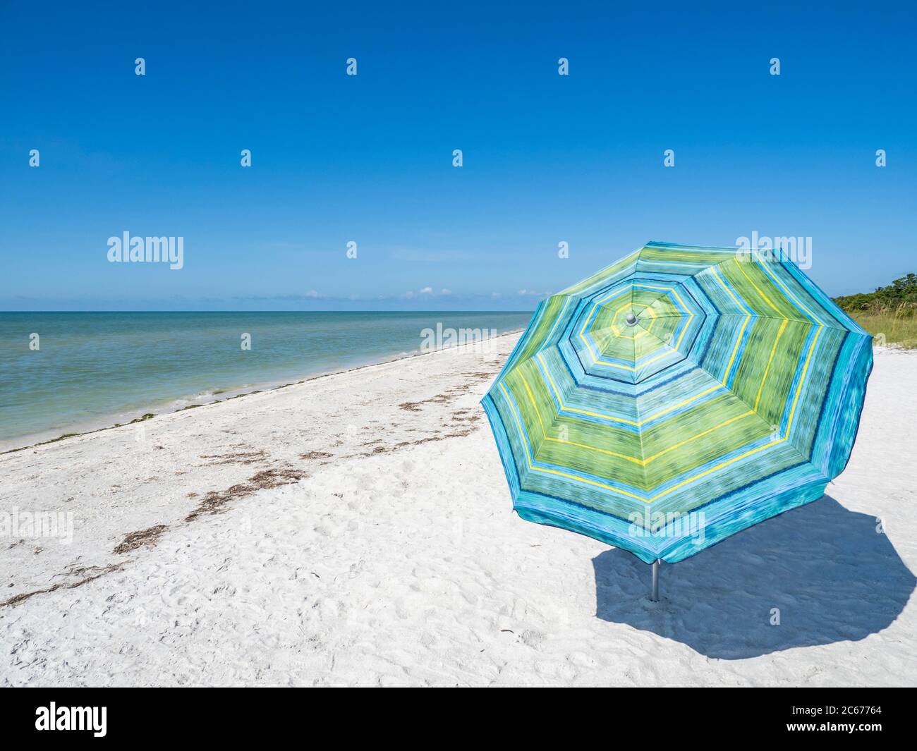 Strand in Lighthouse Beach Park an der östlichen Spitze der Insel Sanibel am Golf von Mexiko in den Vereinigten Staaten Stockfoto