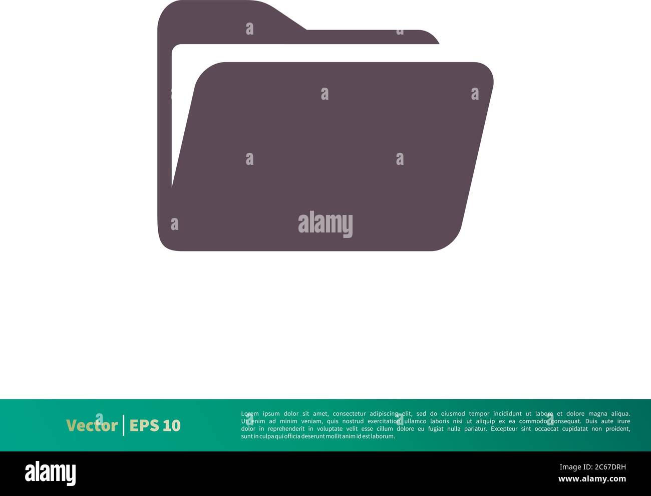 Ordner Symbol Vektor Logo Vorlage Illustration Design. Editierbarer Vektor EPS 10. Stock Vektor