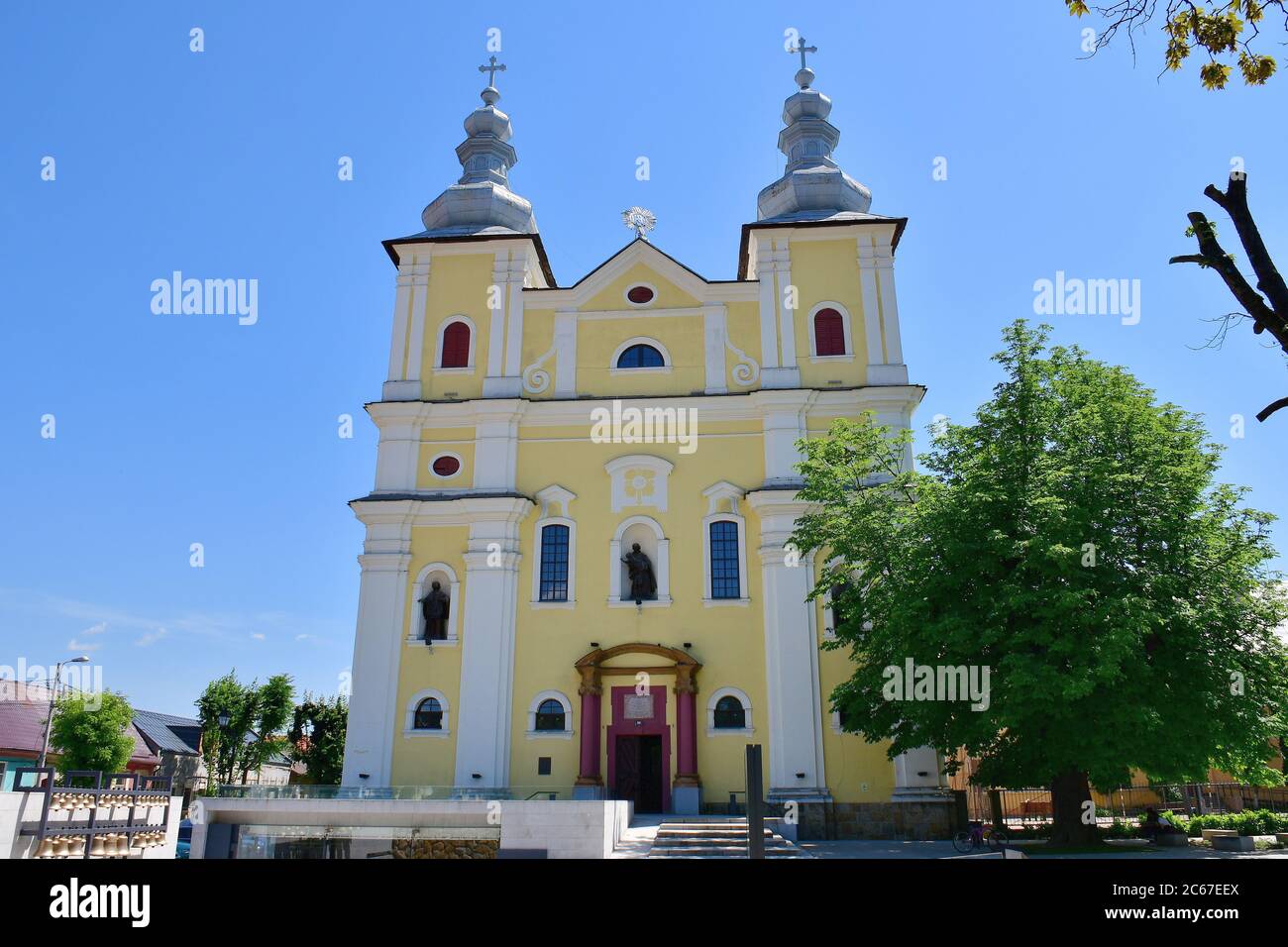 Römisch-Katholische Kirche Der Heiligen Dreifaltigkeit, Baia Mare, Nagybánya, Region Maramures, Rumänien Stockfoto