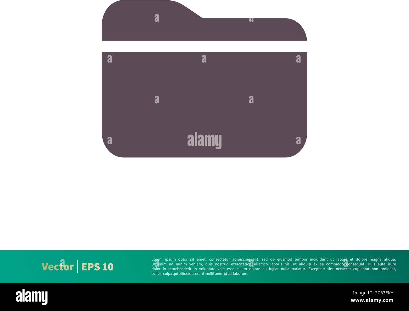 Ordner Symbol Vektor Logo Vorlage Illustration Design. Editierbarer Vektor EPS 10. Stock Vektor