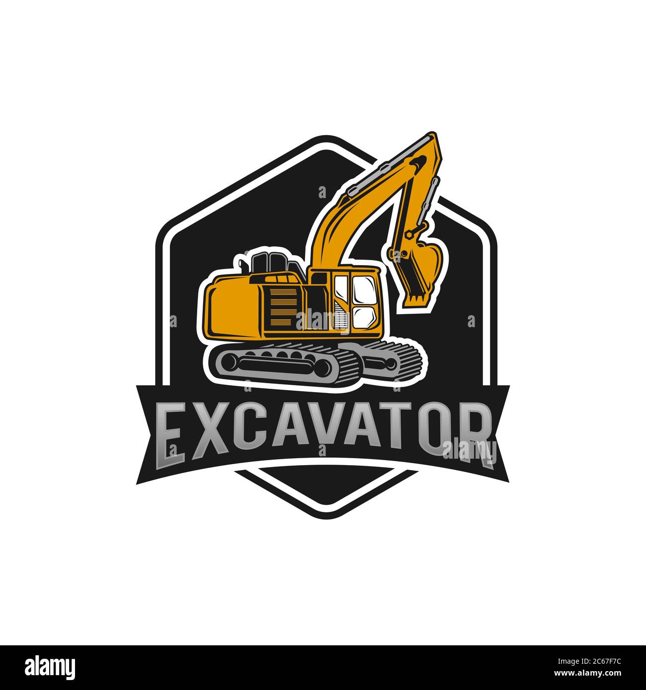 Bagger Logo Designs Konzept Vektor Illustration.EPS 10 Stock Vektor