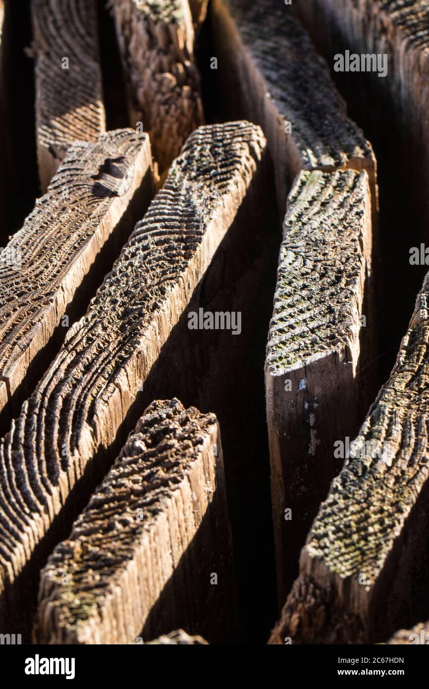 Holzbohlen Stockfoto