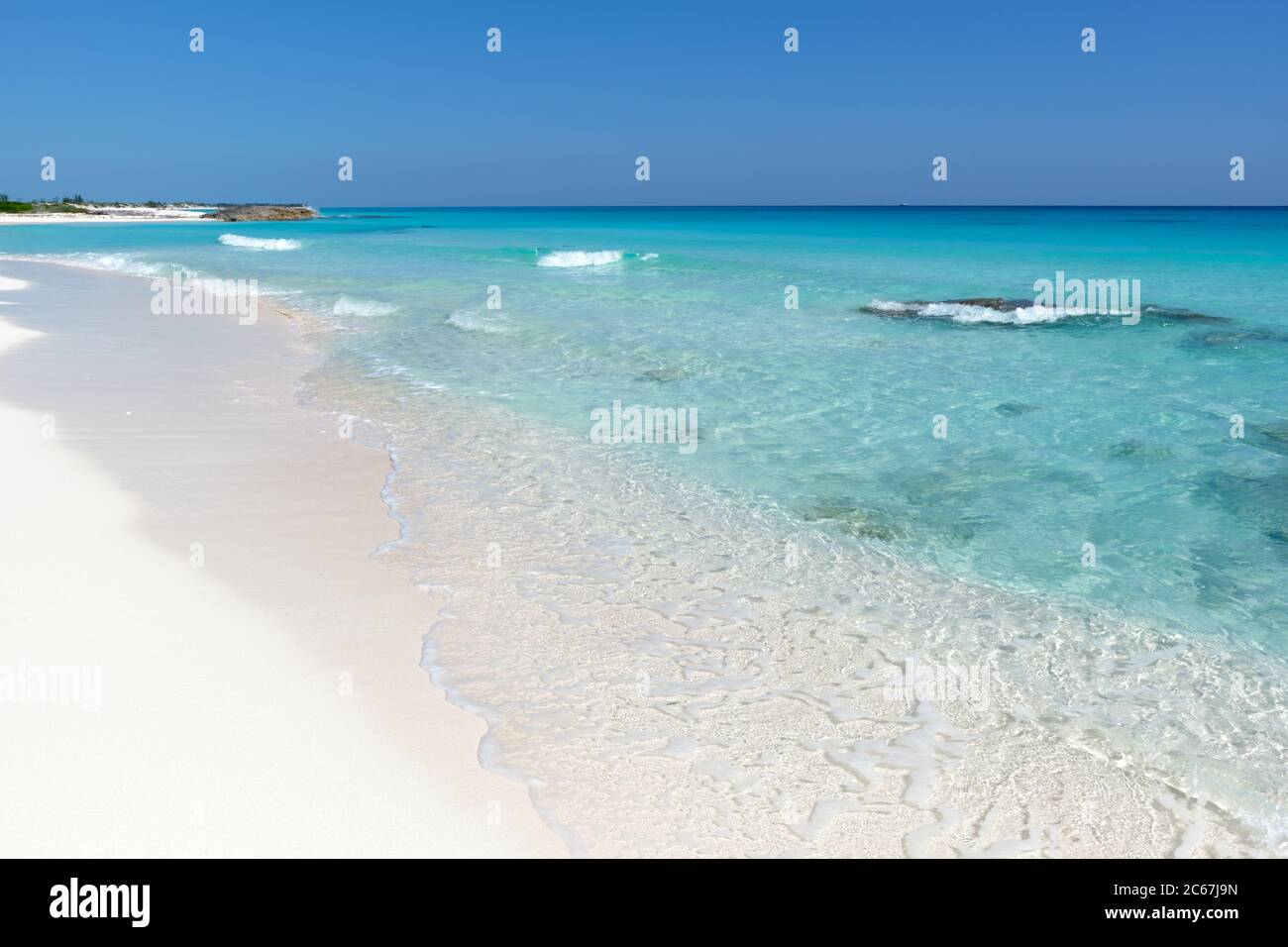 Karibischer Strand. Kuba. Cayo largo. Leerer Strand. Stockfoto