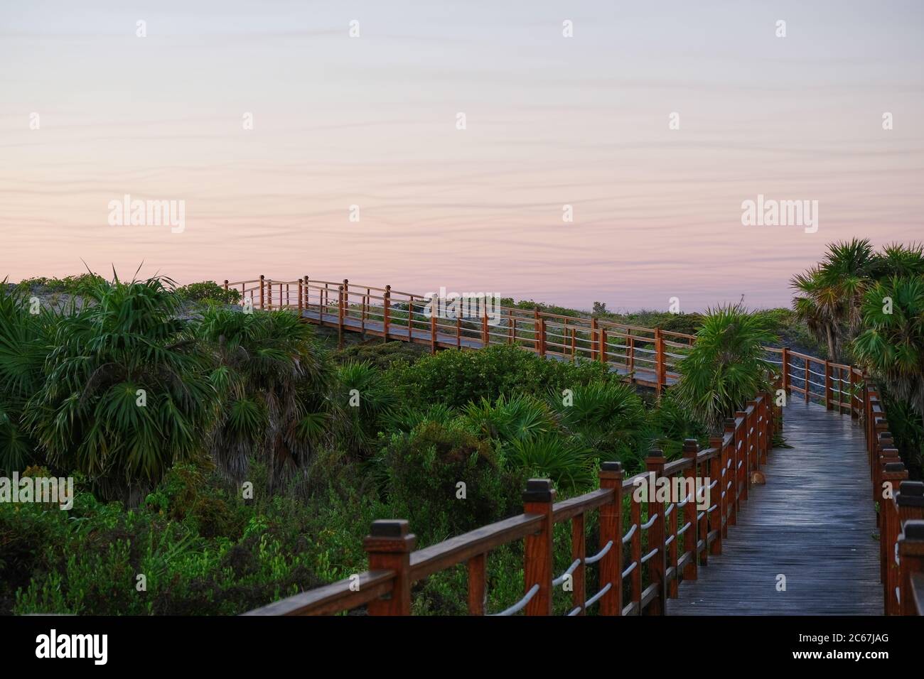 Karibischer Sonnenuntergang, Kuba, Cayo Largo Strand Stockfoto