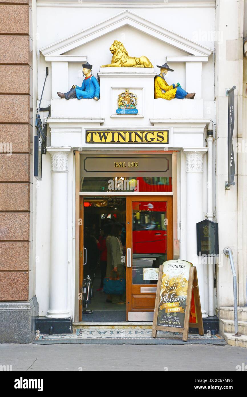 Twinings-Geschäft in London Stockfoto