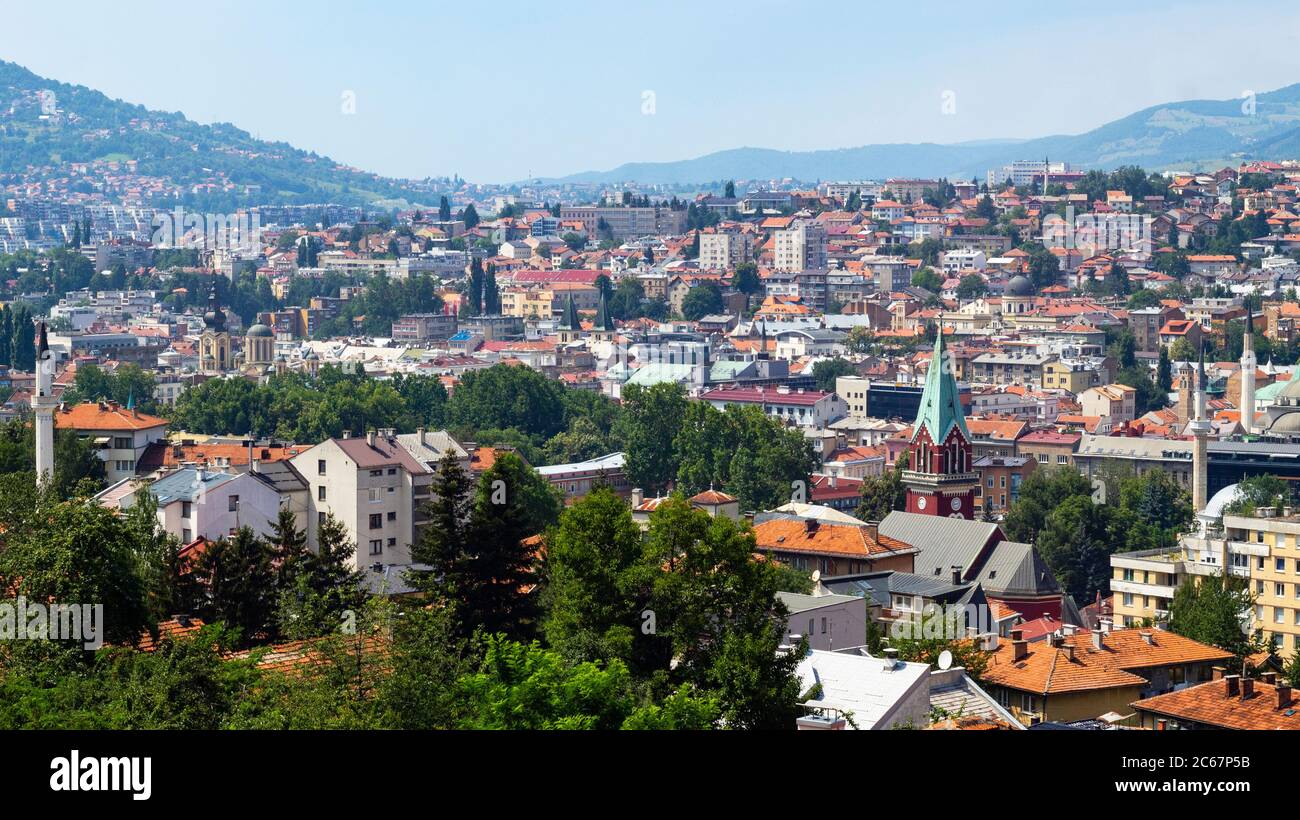 Stadtansicht von Sarajevo, Bosnien und Herzegowina Stockfoto