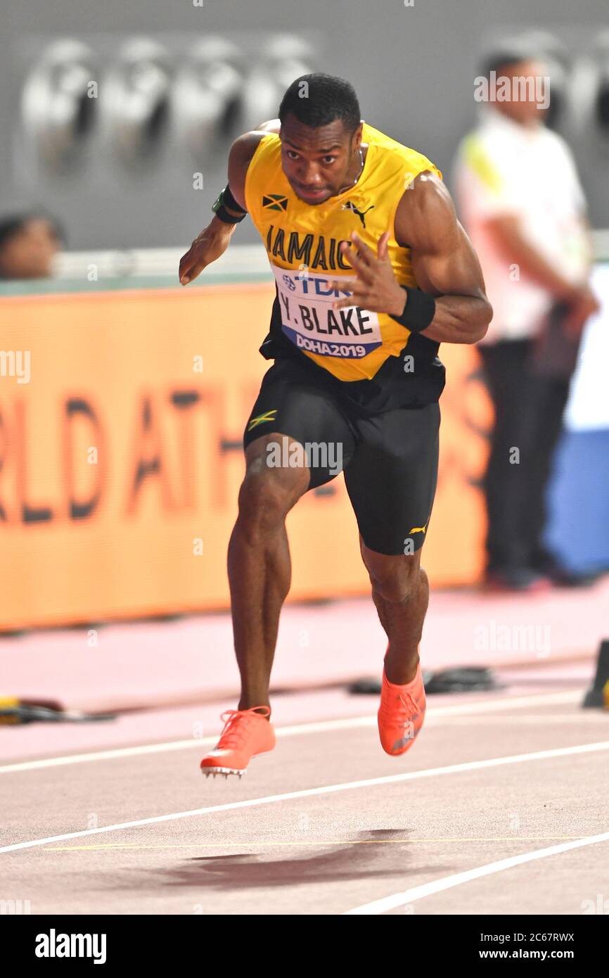 Yohan Blake (Jamaika). 200 Meter Qualifikation. Leichtathletik-Weltmeisterschaften der IAAF, Doha 2019 Stockfoto
