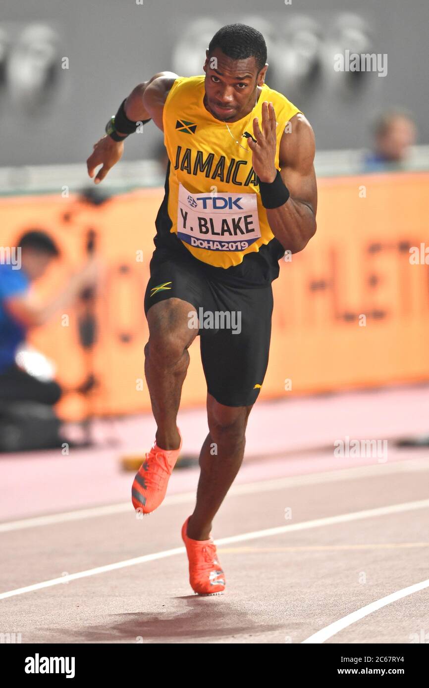 Yohan Blake (Jamaika). 200 Meter Qualifikation. Leichtathletik-Weltmeisterschaften der IAAF, Doha 2019 Stockfoto