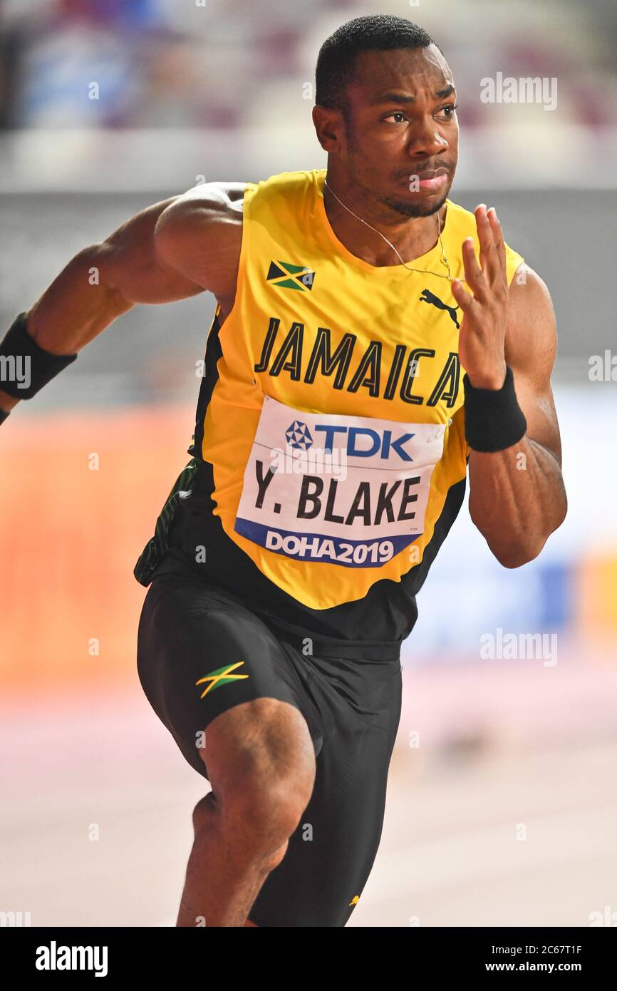 Yohan Blake (Jamaika). 200 Meter Qualifikation. Leichtathletik-Weltmeisterschaften der IAAF, Doha 2019 Stockfoto